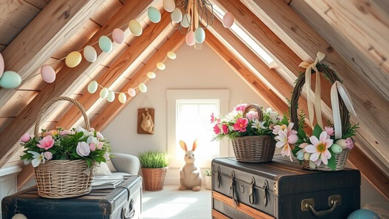 easter themed attic wall decor