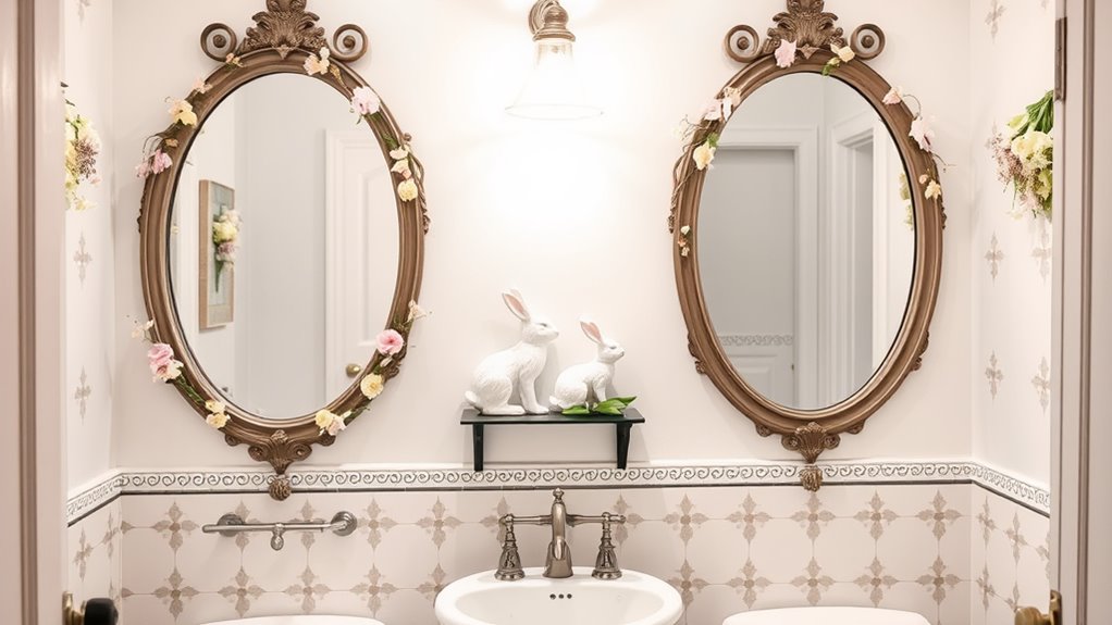 easter themed bathroom wall decor