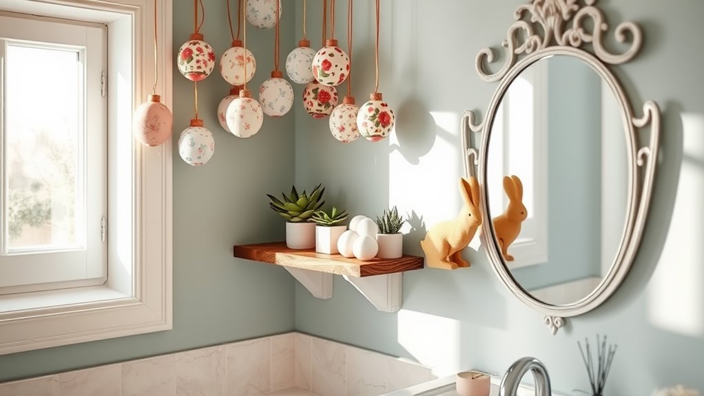 easter themed bathroom wall decor