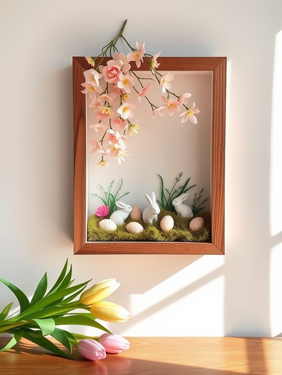 easter themed decorative shadow boxes