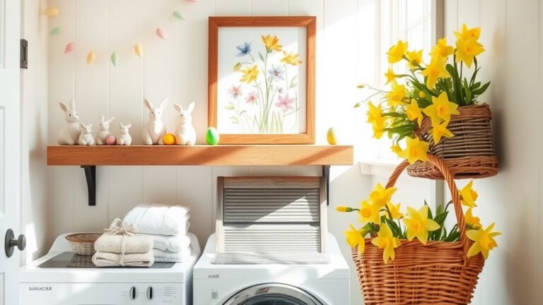 easter themed laundry room decor