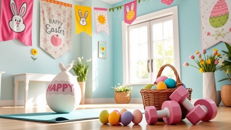 easter themed workout motivation decor
