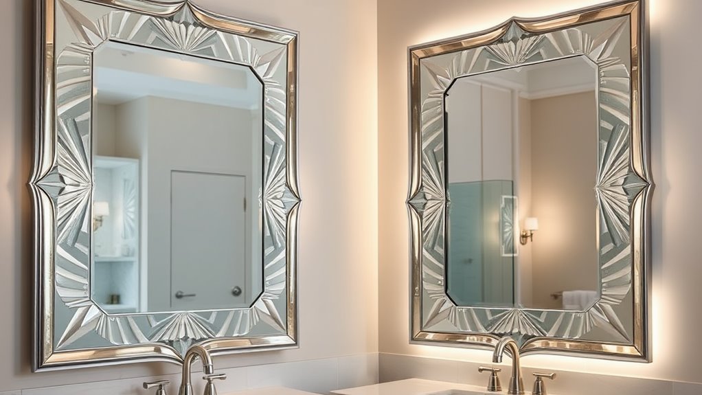 elegant beveled mirror decor