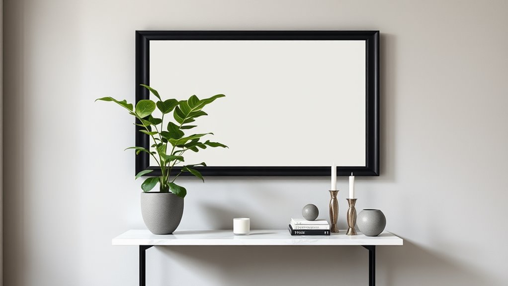 elegant black mirror decor