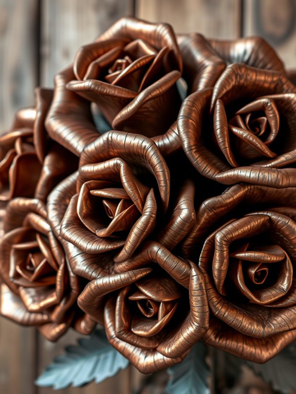 elegant decorative metal flowers