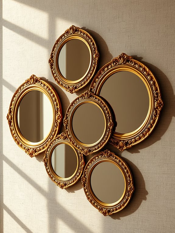 elegant gold framed mirror