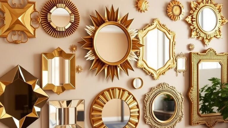 elegant gold mirror decor