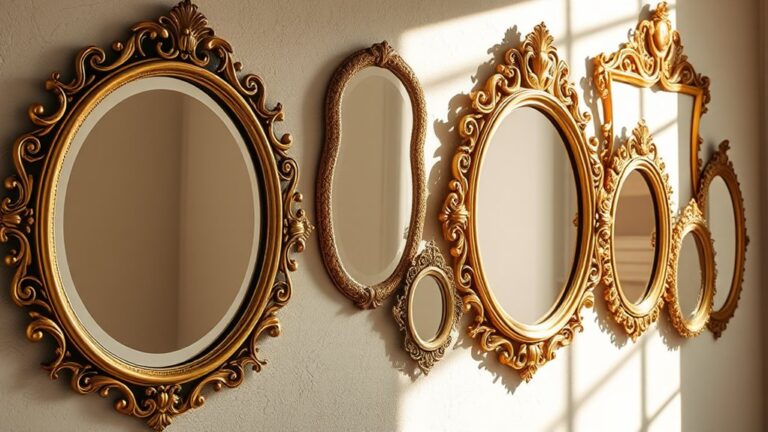 elegant gold mirror wall art