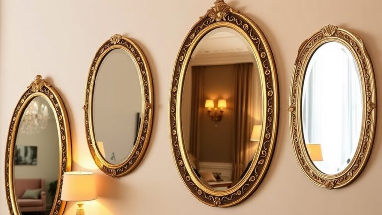 elegant oval wall mirrors