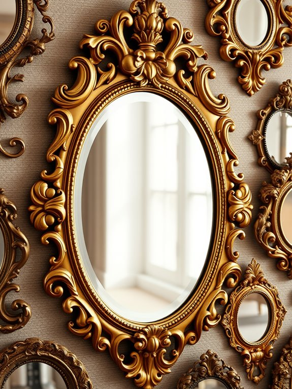 elegant vintage gold mirror