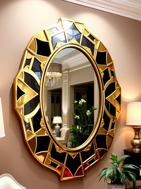 elegant vintage oval mirror