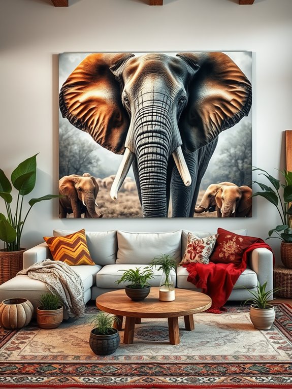 elephant art decor integration