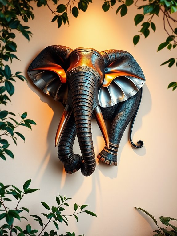 elephant inspired decorative wall art