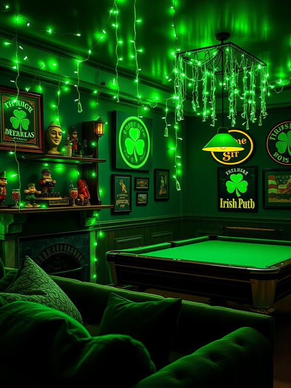 enchanting green decorative illumination