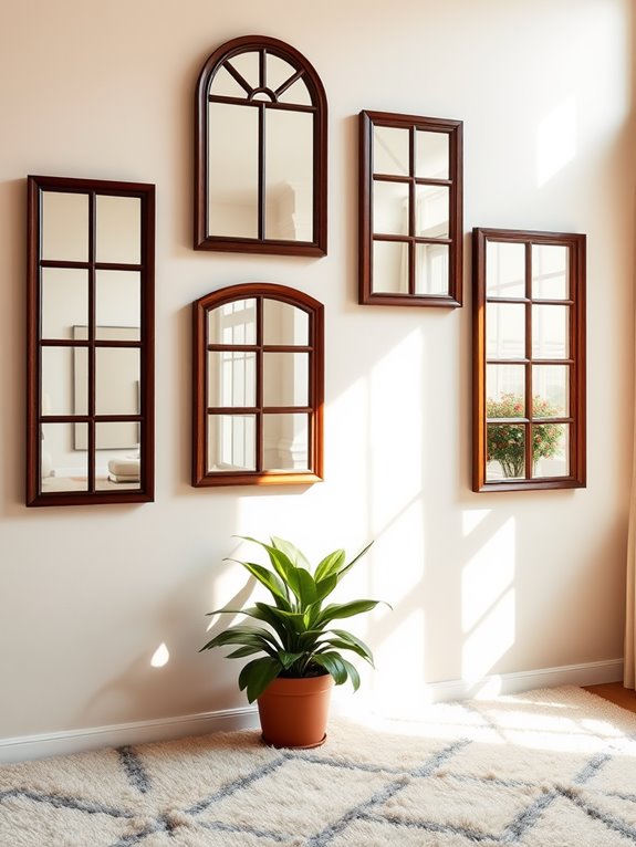 enhance decor with mirrors