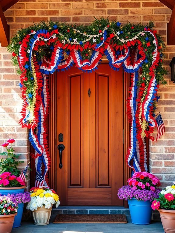 festive colorful garland decoration