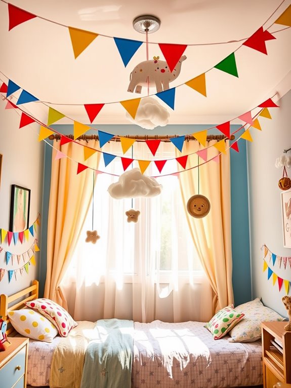 festive decorative bunting garlands