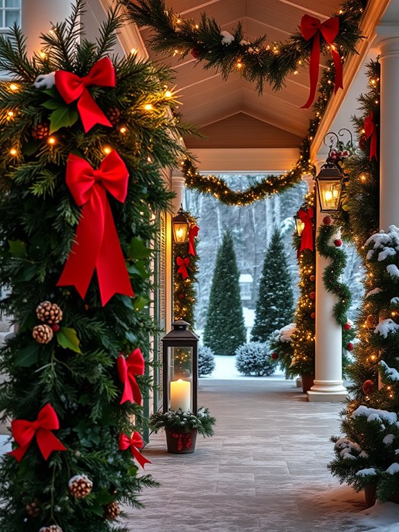 festive decorative garland arrangements