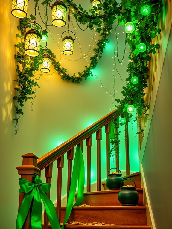 festive glowing paper lanterns