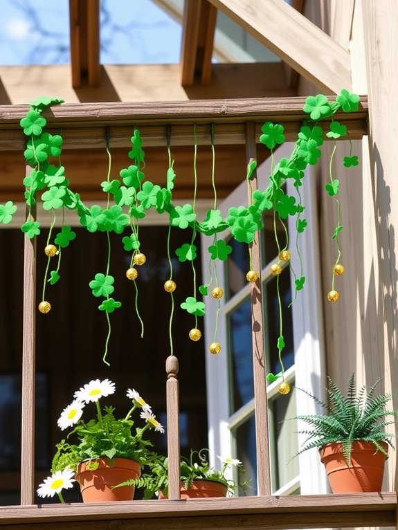 festive green decoration garlands