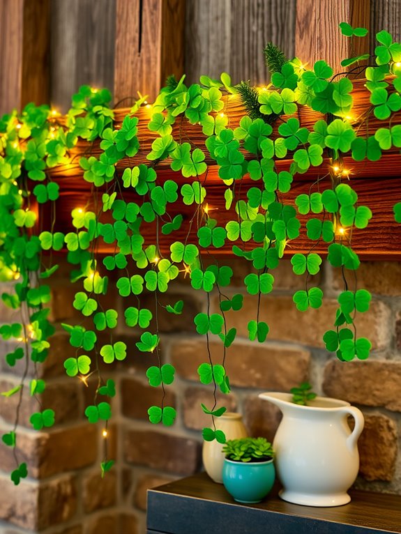 festive green decorative strings
