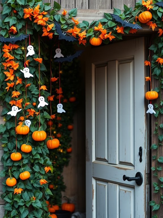 festive halloween garland decorations