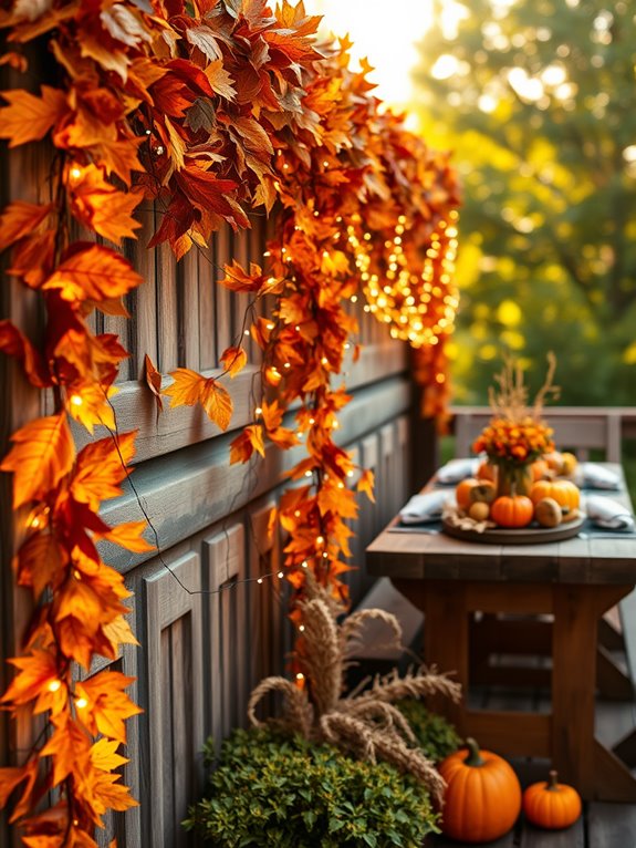 festive harvest garland decorations
