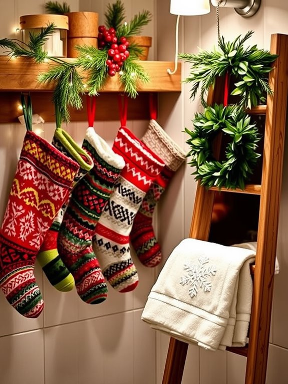 festive holiday sock arrangements