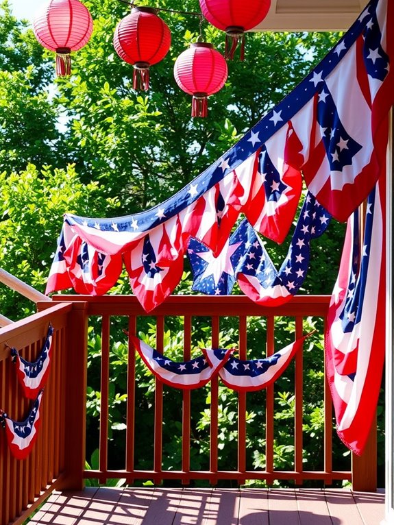 festive national decorations displayed