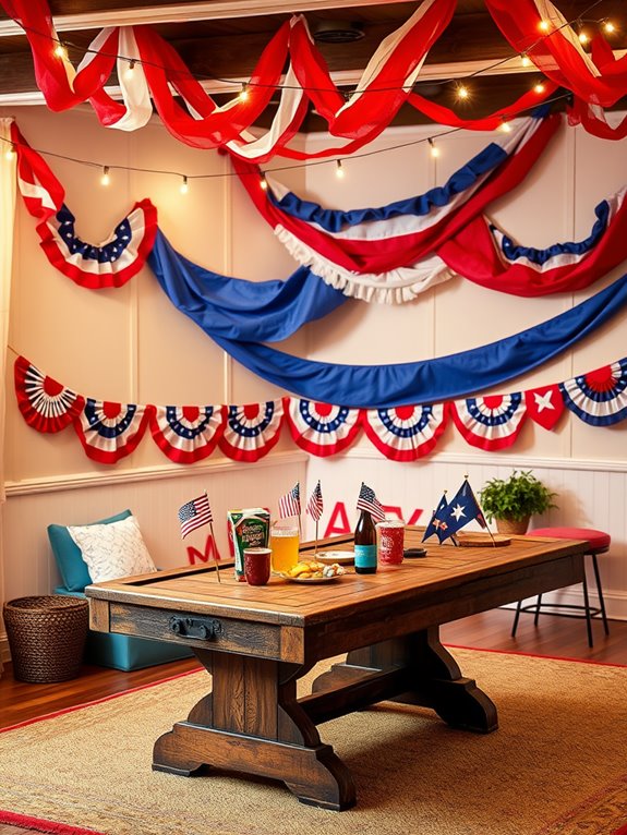 festive patriotic decorations display