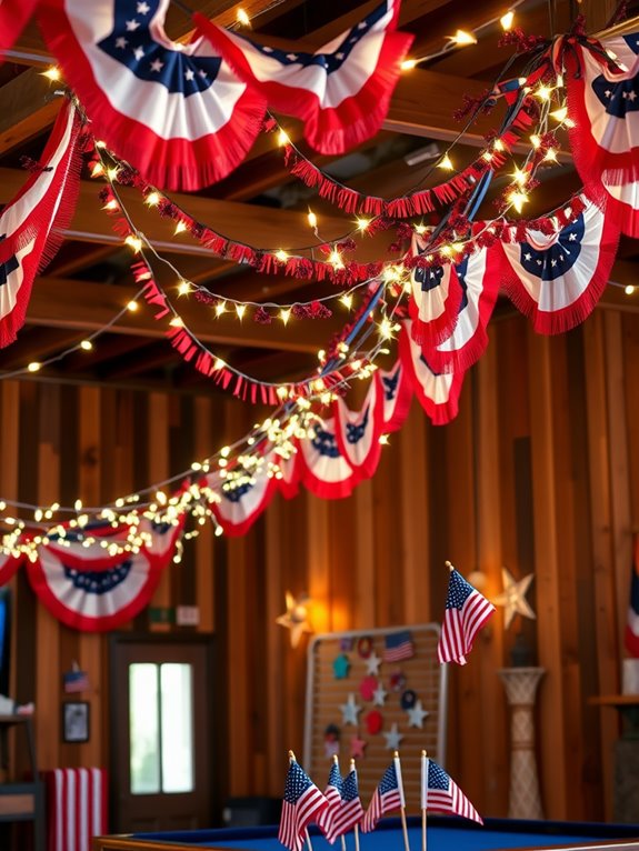 festive patriotic decorations displayed