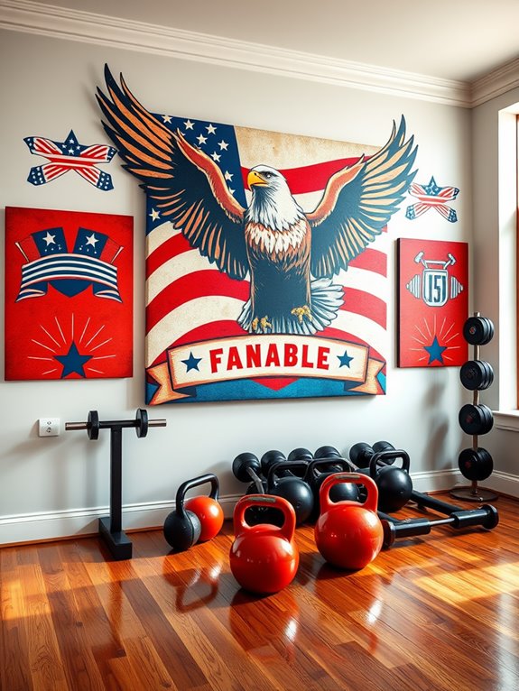 fitness icons americana art