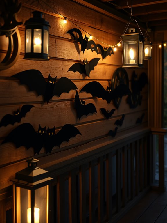 fluttering festive bat cutouts