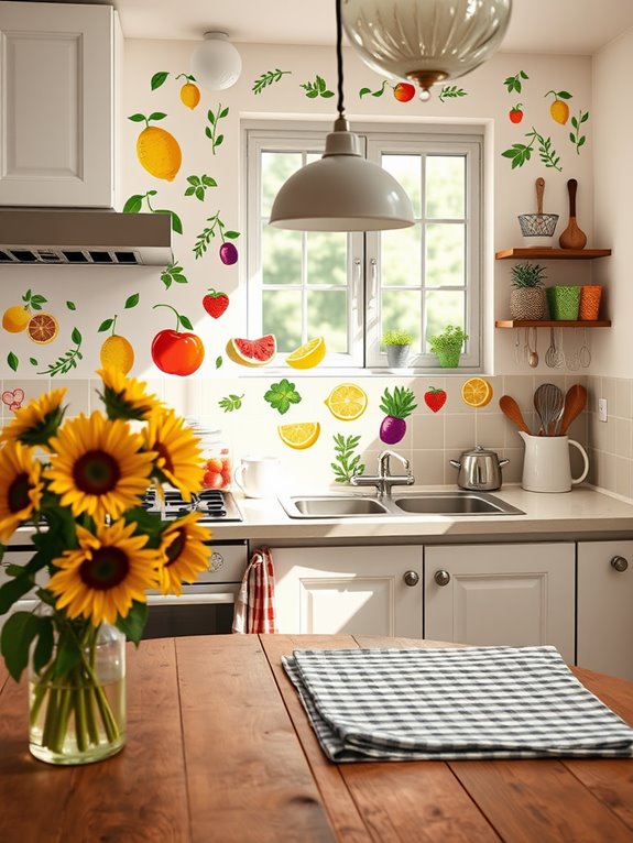 food themed kitchen decor stickers