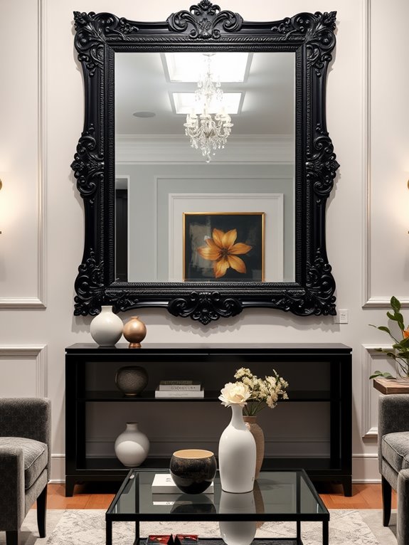 framed mirror focal point