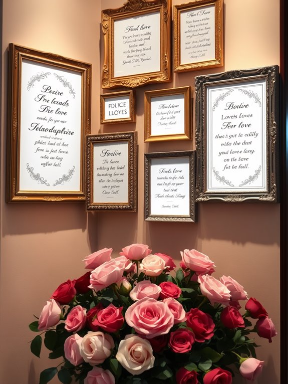framed romantic quotes collection