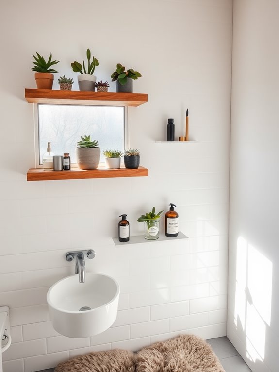 functional floating shelf decor