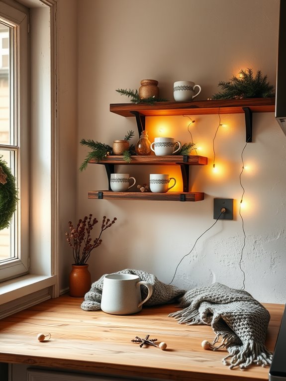 functional floating shelf installation