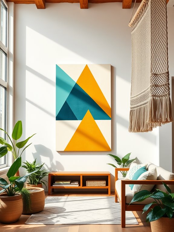 geometric art style fusion