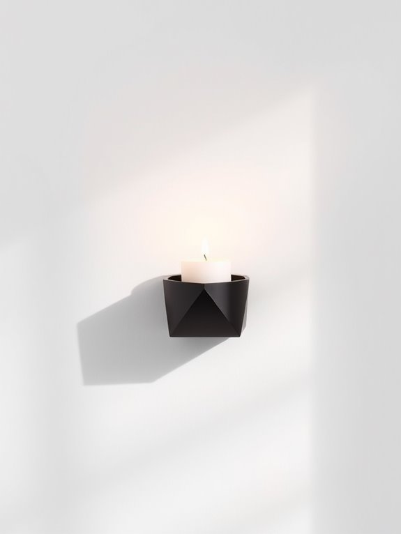 geometric candle holders design