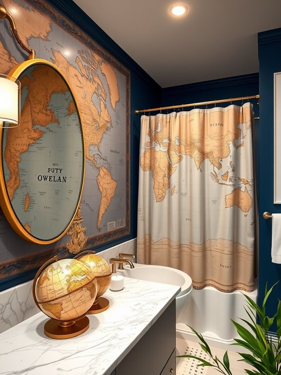 globes as decorative elements