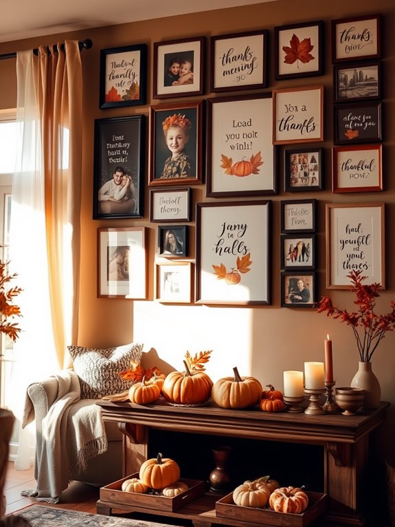 gratitude inspired art display