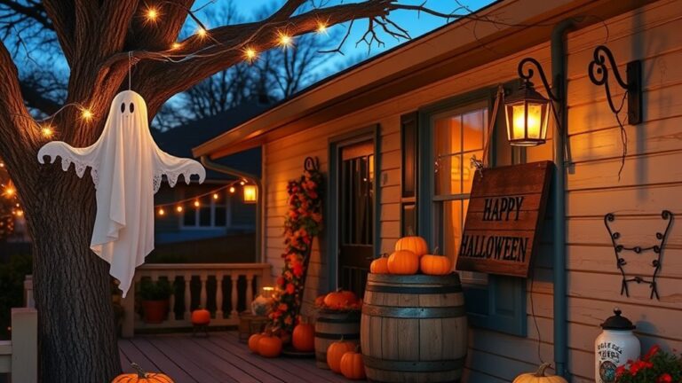 halloween back porch decor
