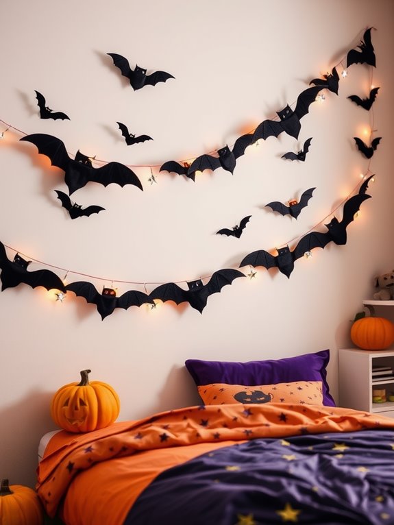 halloween decoration bat garland