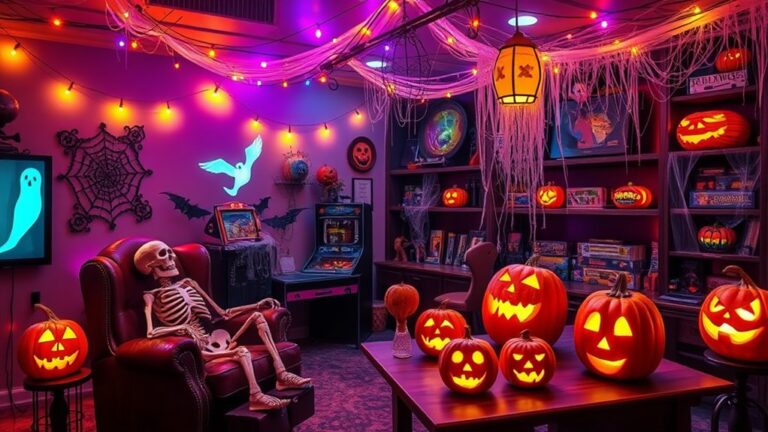 halloween game room decor