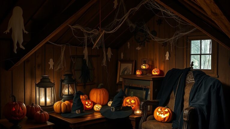 halloween themed attic decorations ideas