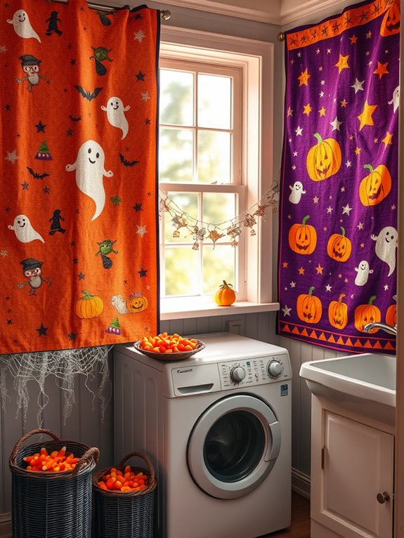 halloween themed fabric panels
