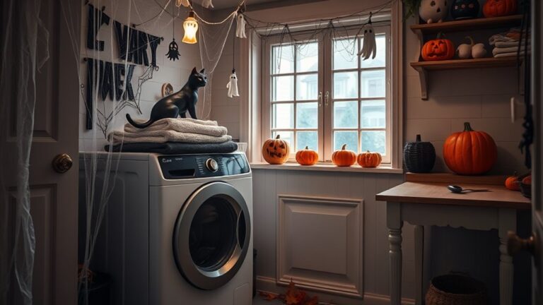 halloween themed laundry room decor