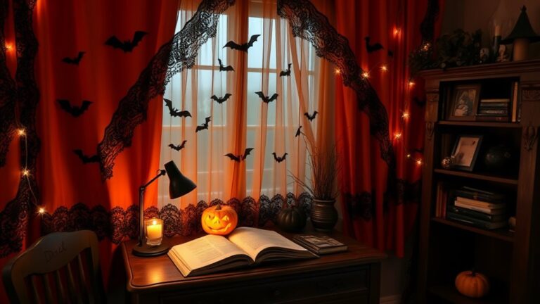 halloween themed study room decor