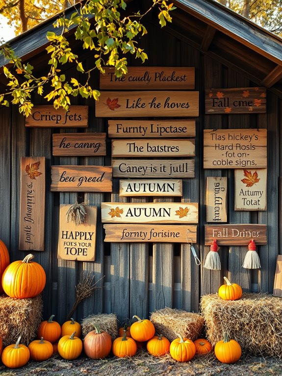 handcrafted rustic wooden signs